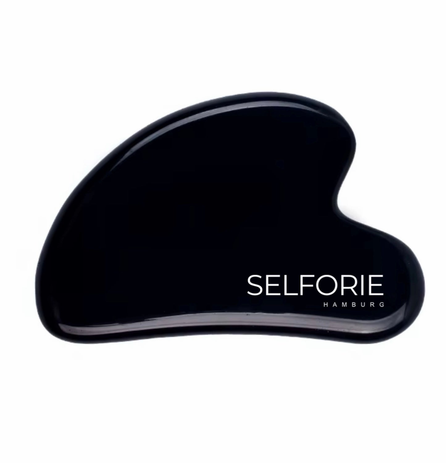 Gua-Sha-Stein aus natürlichem schwarzem Obsidian